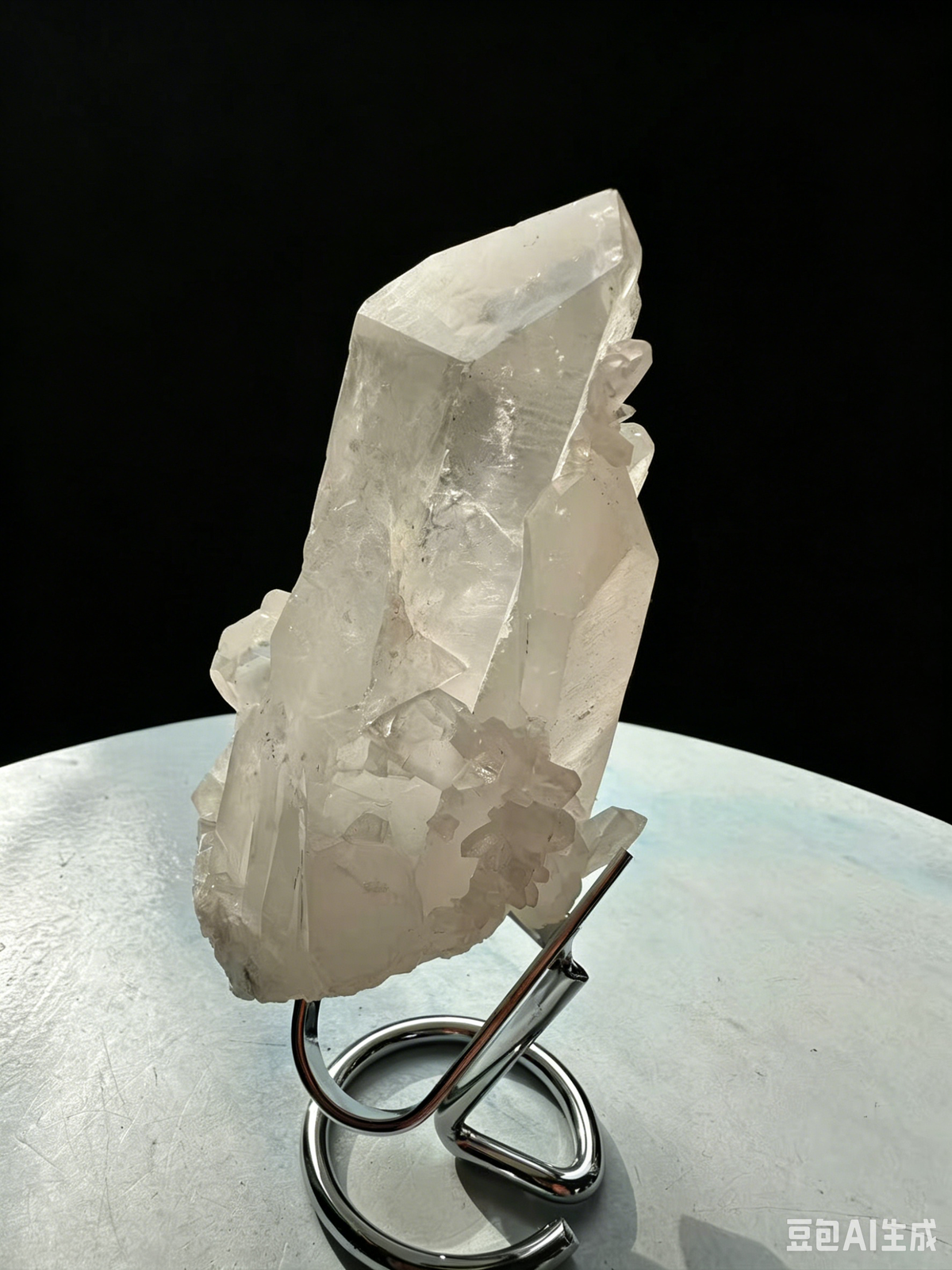 Clear Quartz Cluster with Silver Stand | 465g 12.8cm Exact Piece