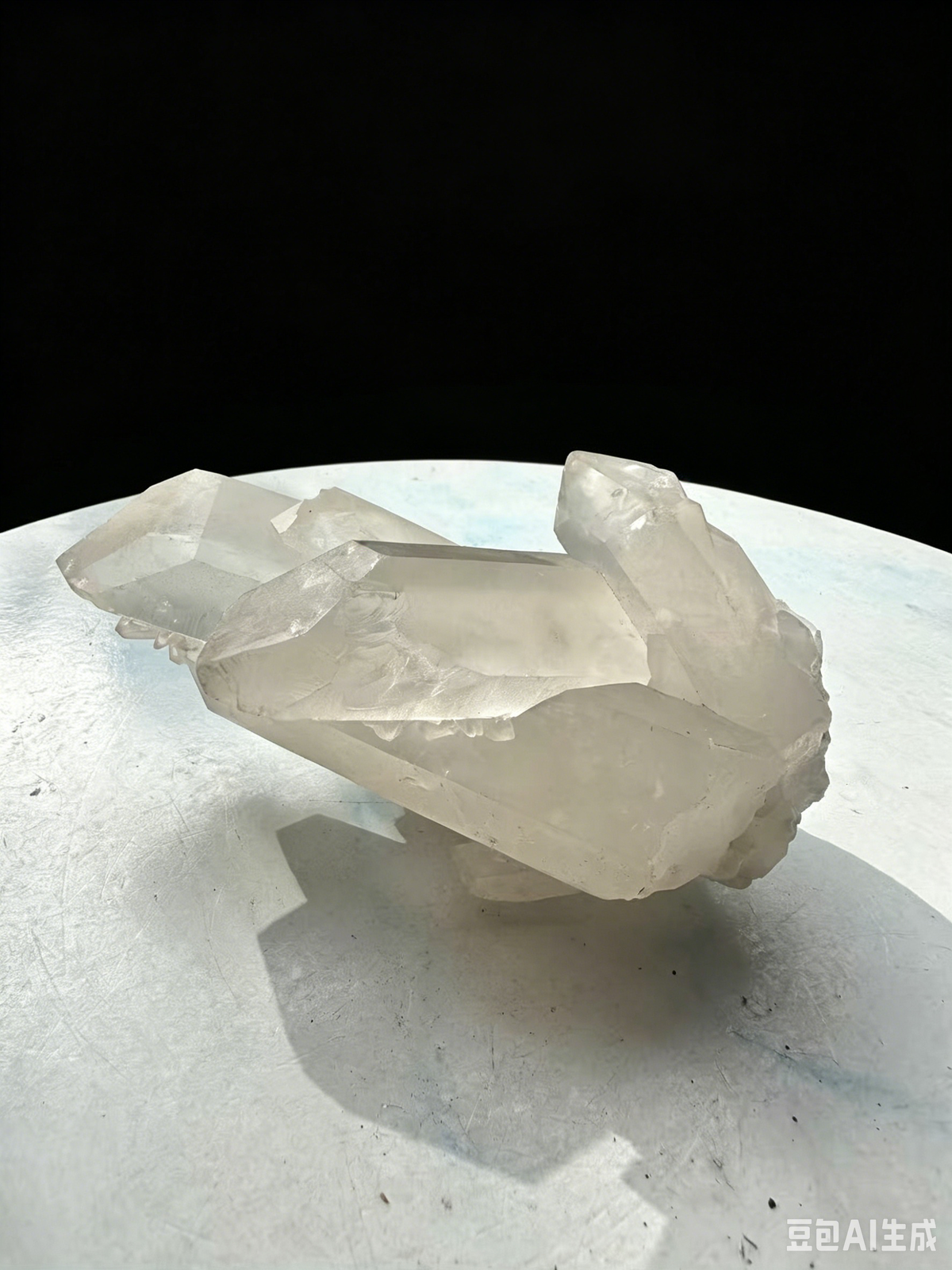 Clear Quartz Cluster with Silver Stand | 465g 12.8cm Exact Piece