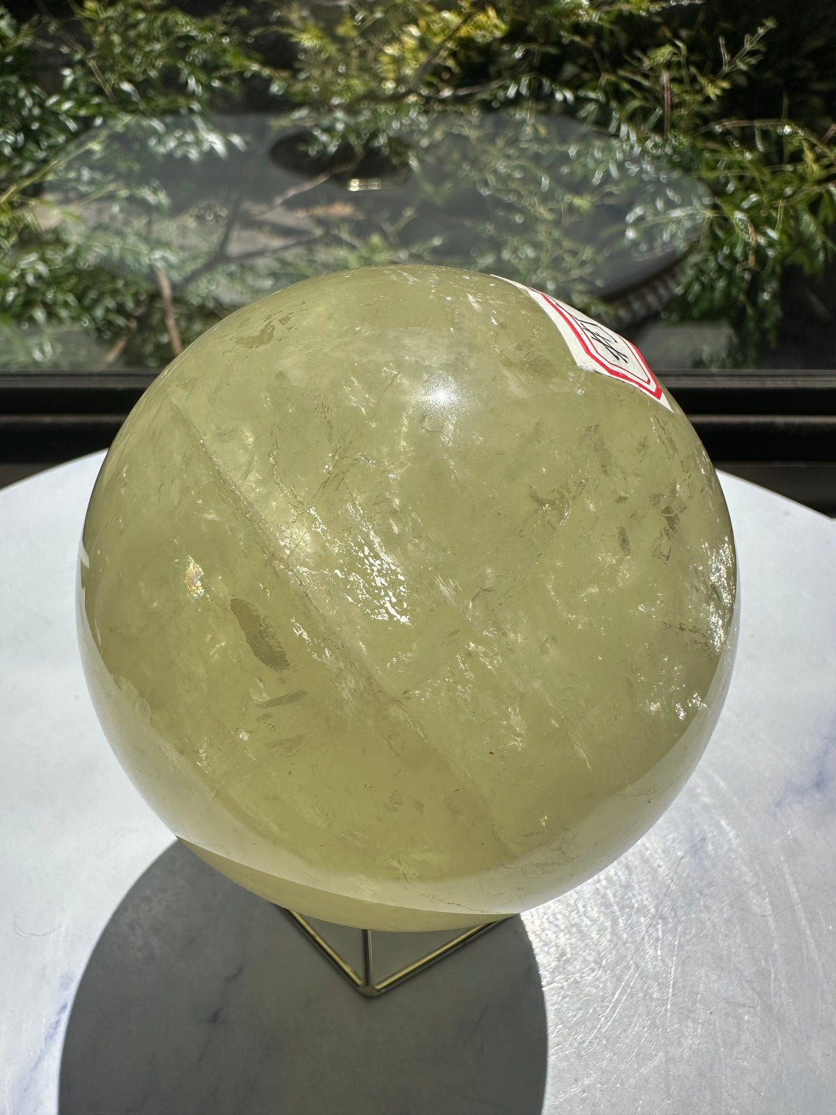 Brazilian Citrine Sphere with Golden Colour, Exact Piece #5 – display view