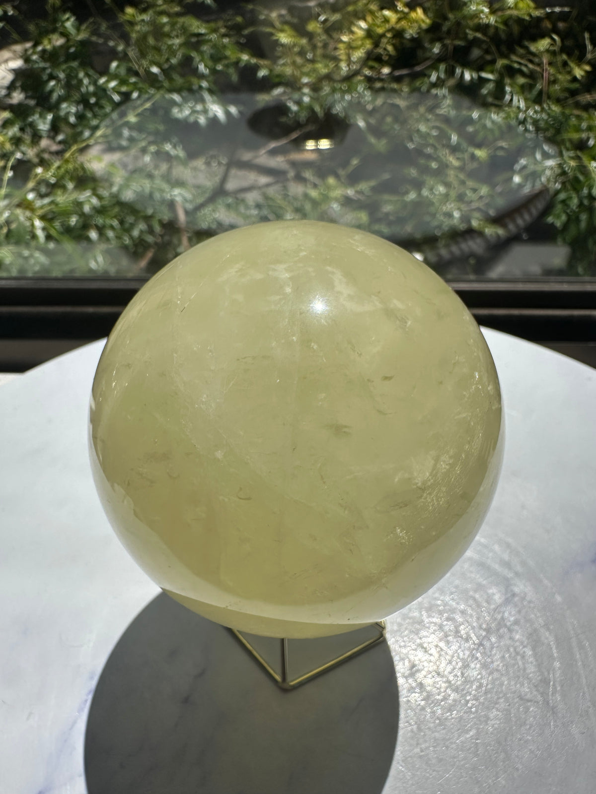 Brazilian Citrine Sphere with Golden Colour, Exact Piece #5 – side view