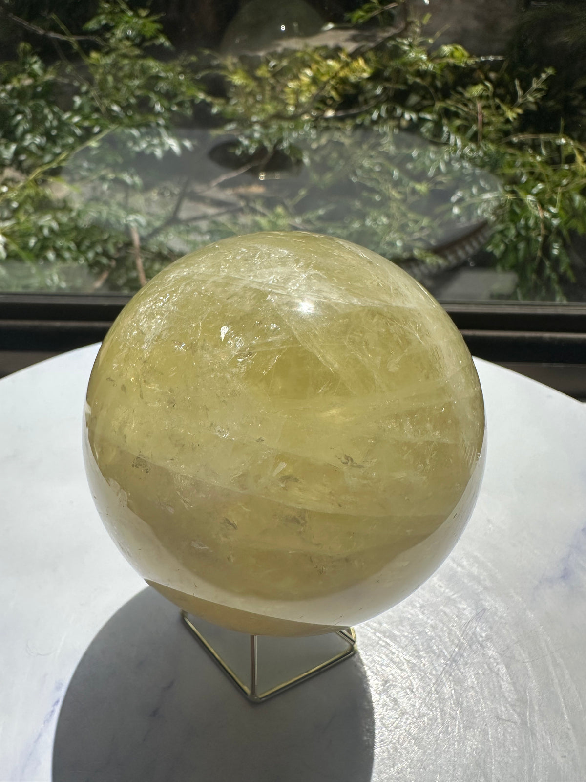 Brazilian Citrine Sphere with Golden Colour, Exact Piece #8 – side view