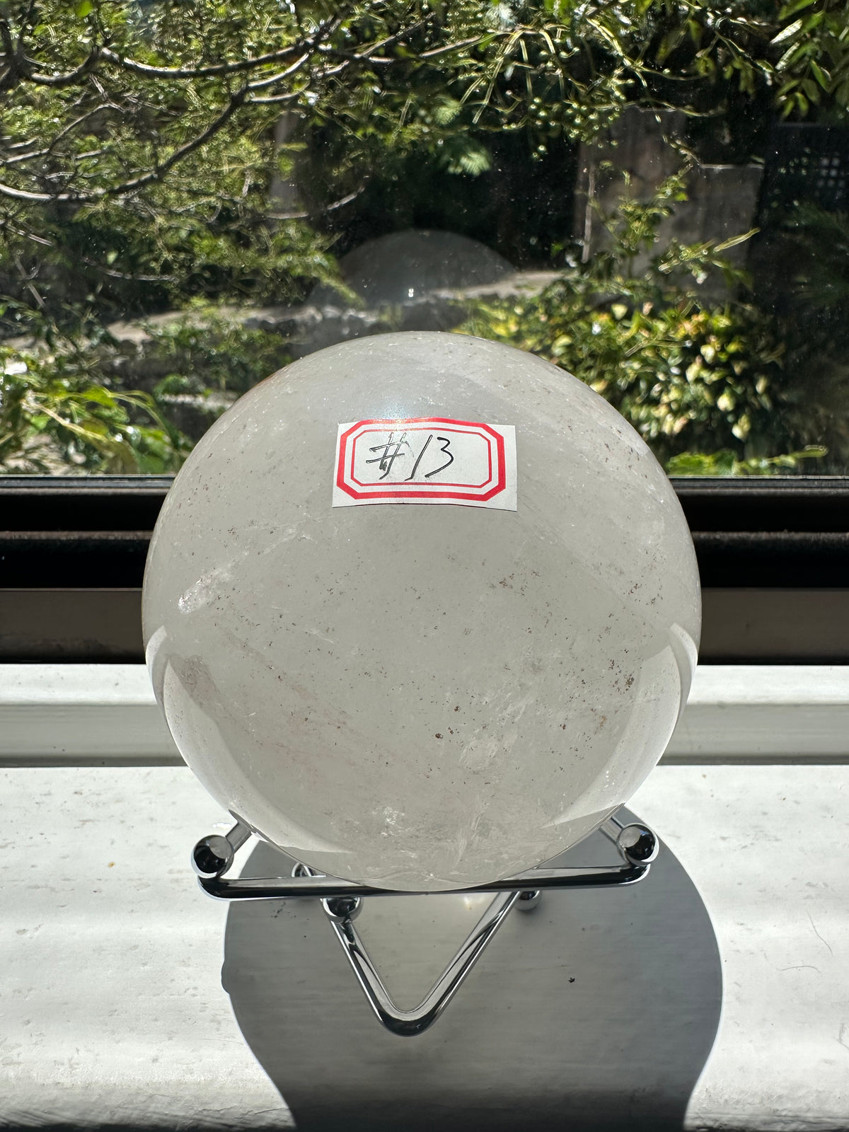 Clear Quartz Sphere with Rainbow & Stand | 1.42kg 9.4cm Exact Piece #13