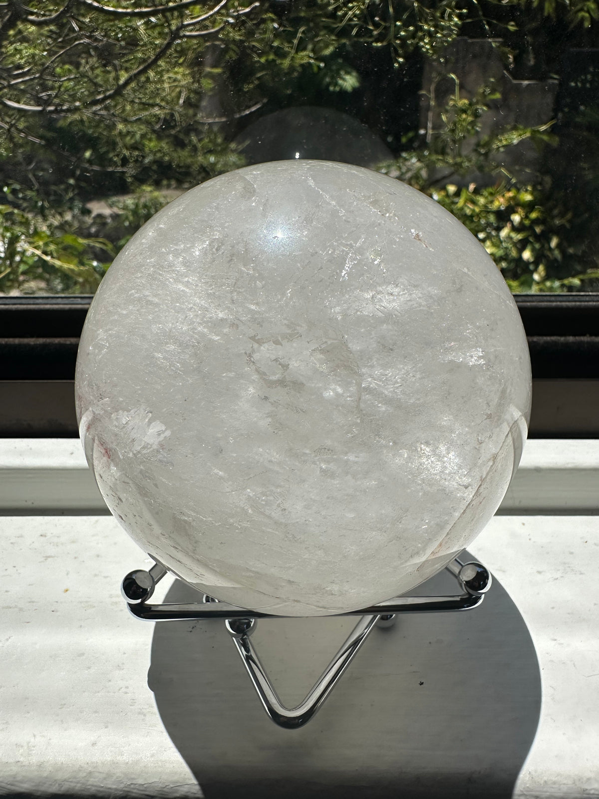 Clear Quartz Sphere with Rainbow & Stand | 1.42kg 9.4cm Exact Piece #13