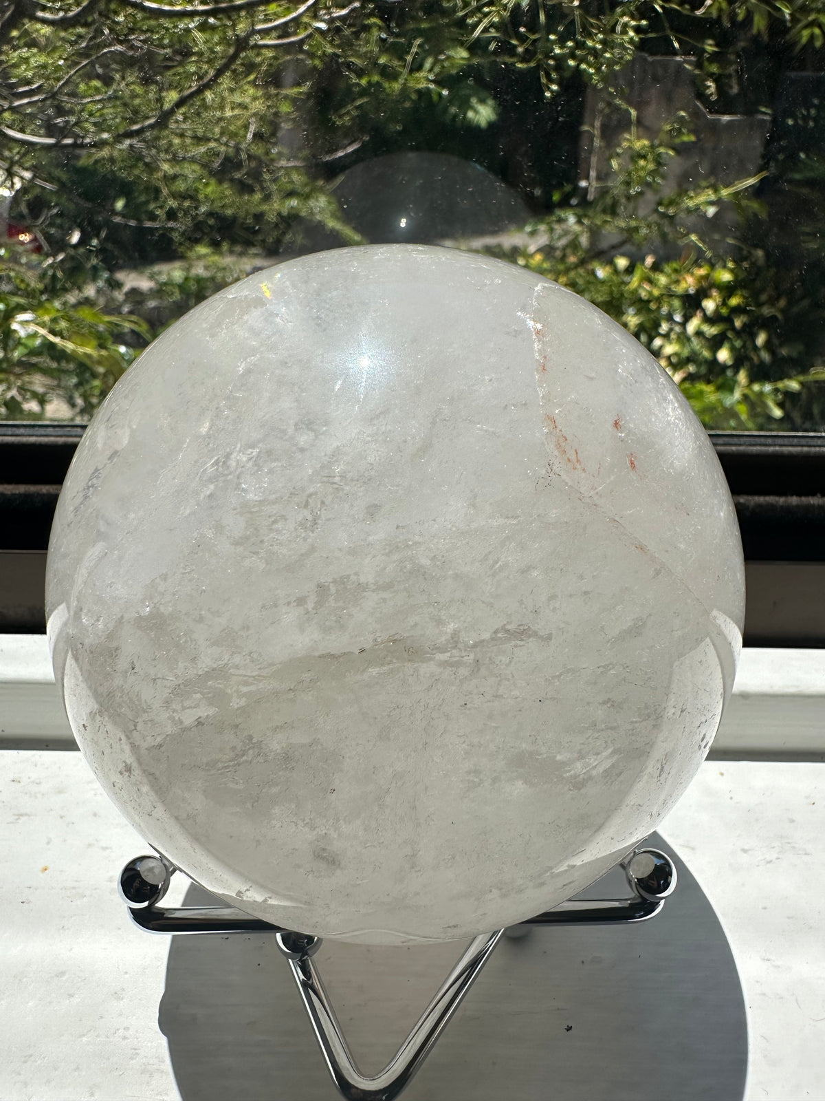 Clear Quartz Sphere with Rainbow & Stand | 1.42kg 9.4cm Exact Piece #13