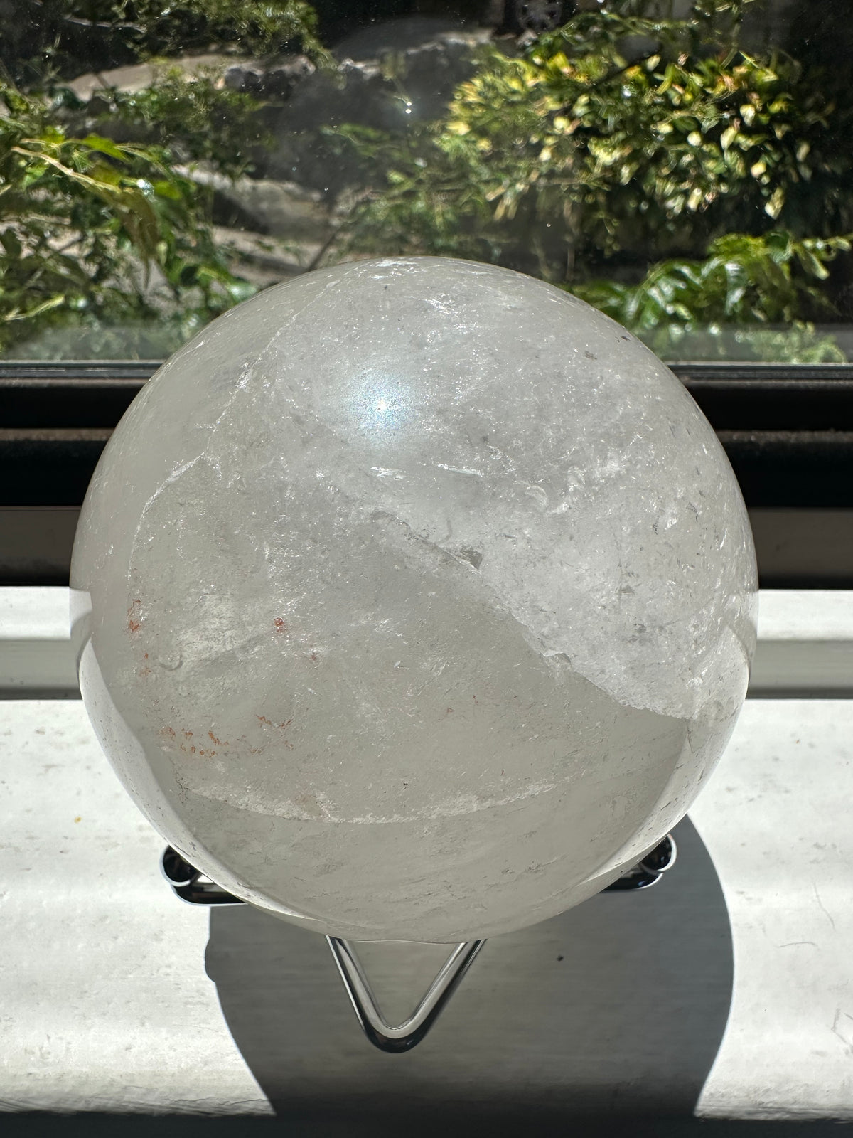 Clear Quartz Sphere with Rainbow & Stand | 1.42kg 9.4cm Exact Piece #13