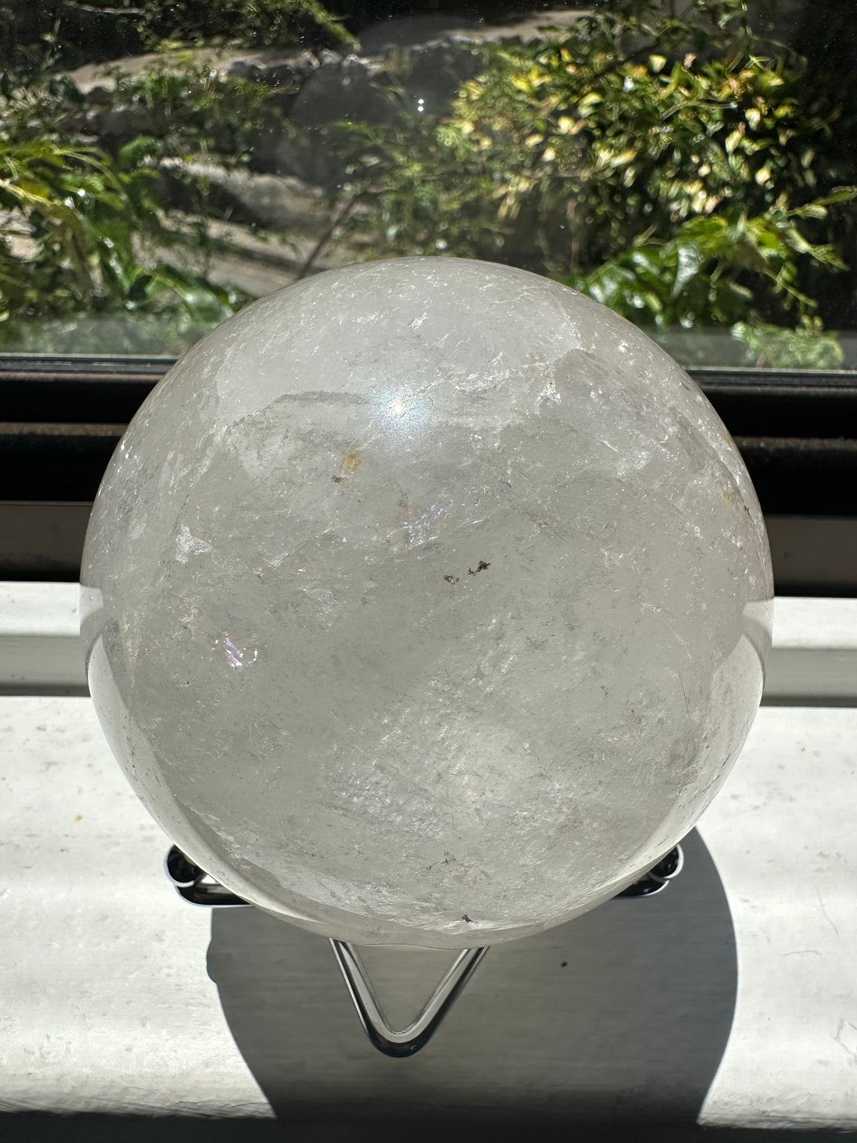 Clear Quartz Sphere with Rainbow & Stand | 1.42kg 9.4cm Exact Piece #13