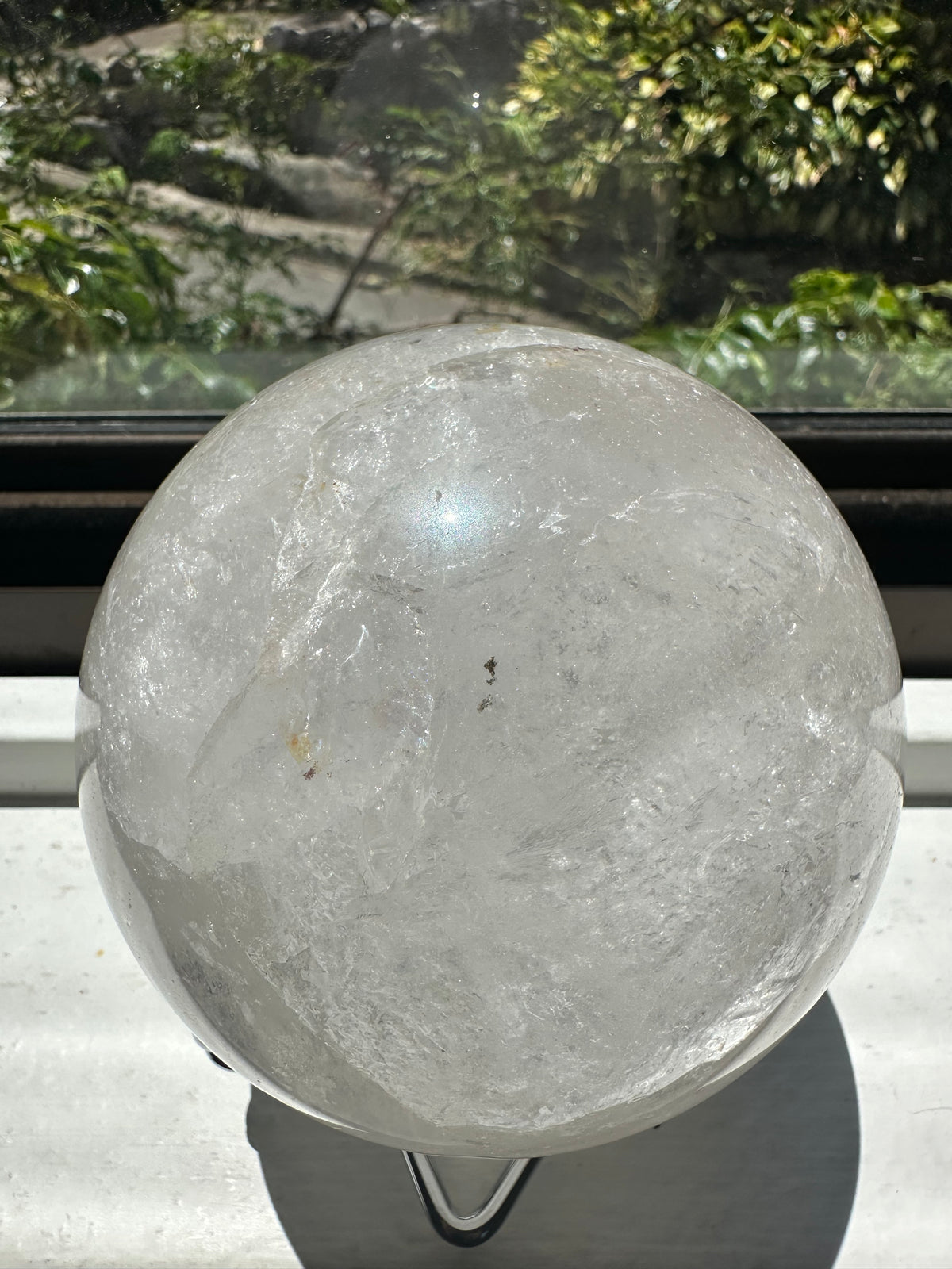 Clear Quartz Sphere with Rainbow & Stand | 1.42kg 9.4cm Exact Piece #13