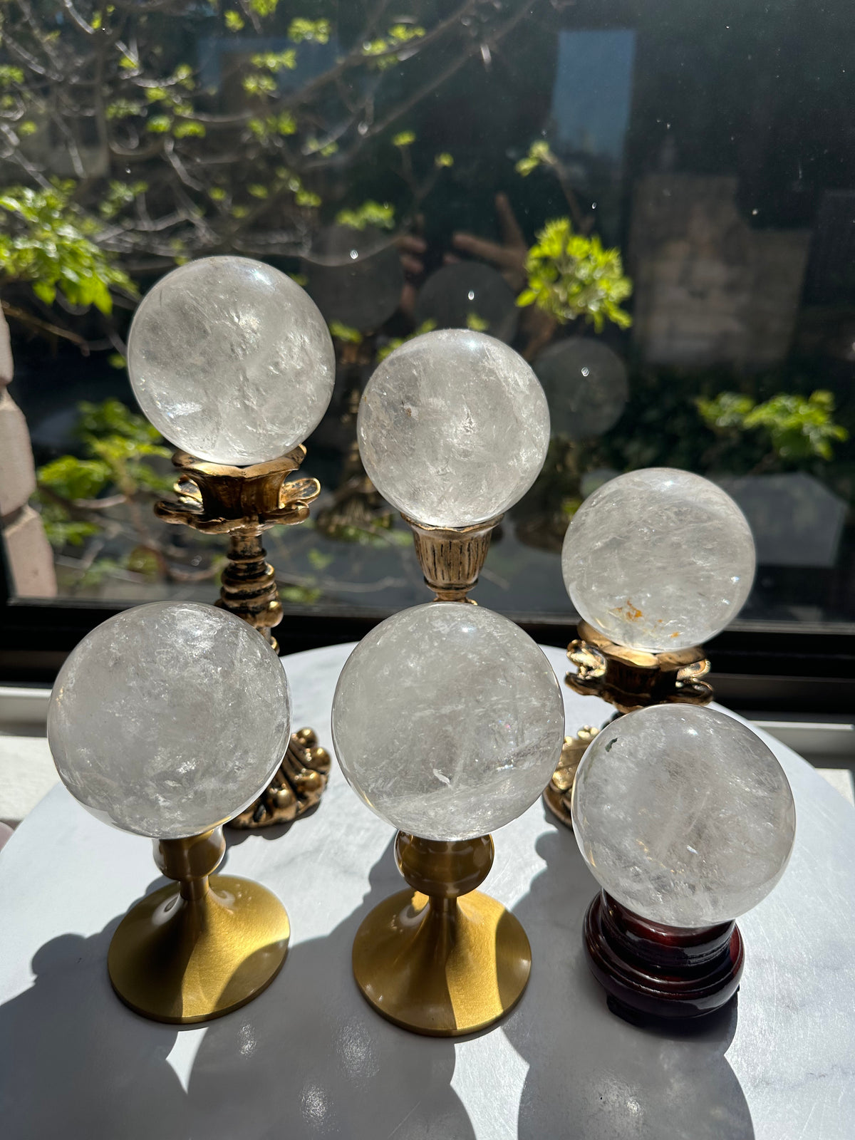 Large Clear Quartz Sphere | Natural Crystal Ball 7–8cm