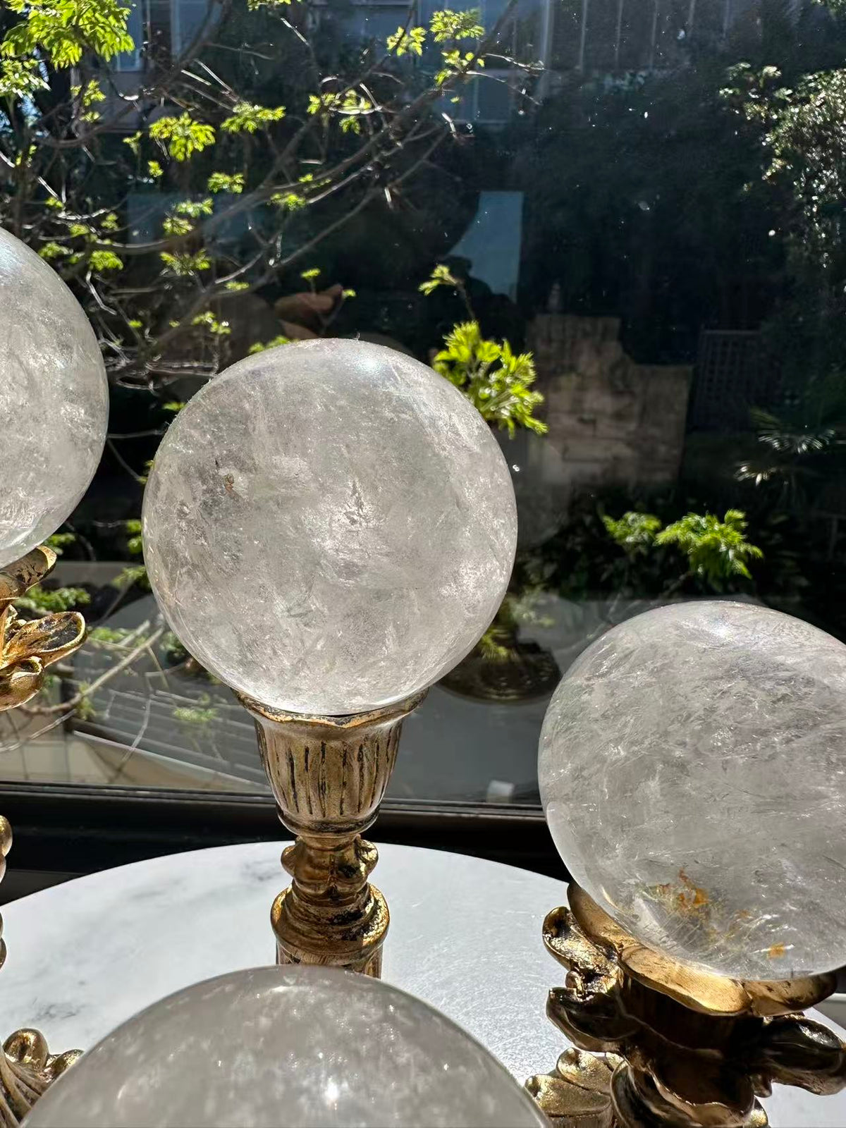 Large Clear Quartz Sphere | Natural Crystal Ball 7–8cm