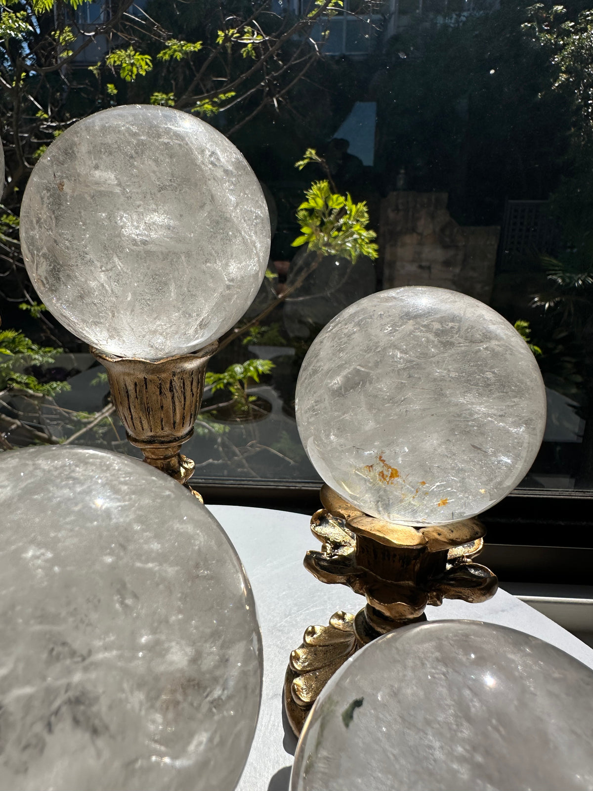Large Clear Quartz Sphere | Natural Crystal Ball 7–8cm