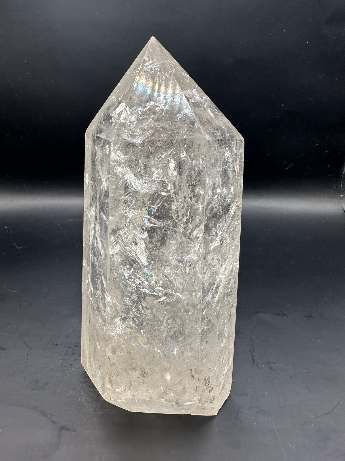 Brazilian Clear Quartz Tower with Rainbow | 672g 13.6cm Exact Piece #4