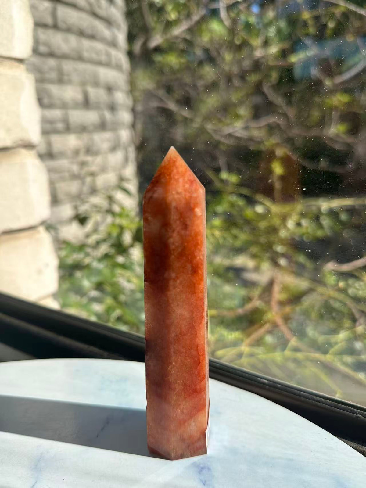 Fire Quartz (Hematoid Quartz) Tower – 192g #4 — exact crystal, view 5 of 10
