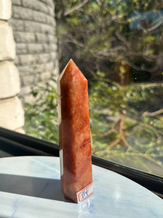 Large Fire Quartz Tower (Hematoid Quartz) | Root Chakra Grounding & Vitality Crystal, christmas crystal gift #4