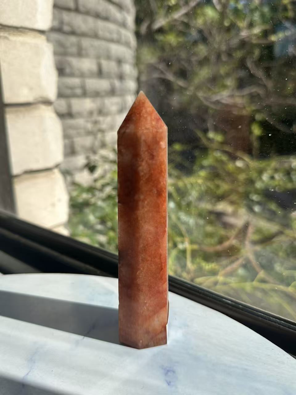 Fire Quartz (Hematoid Quartz) Tower – 192g #4 — exact crystal, view 6 of 10