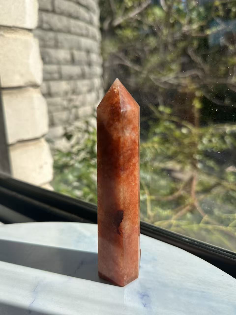 Fire Quartz (Hematoid Quartz) Tower – 192g #4 — exact crystal, view 7 of 10
