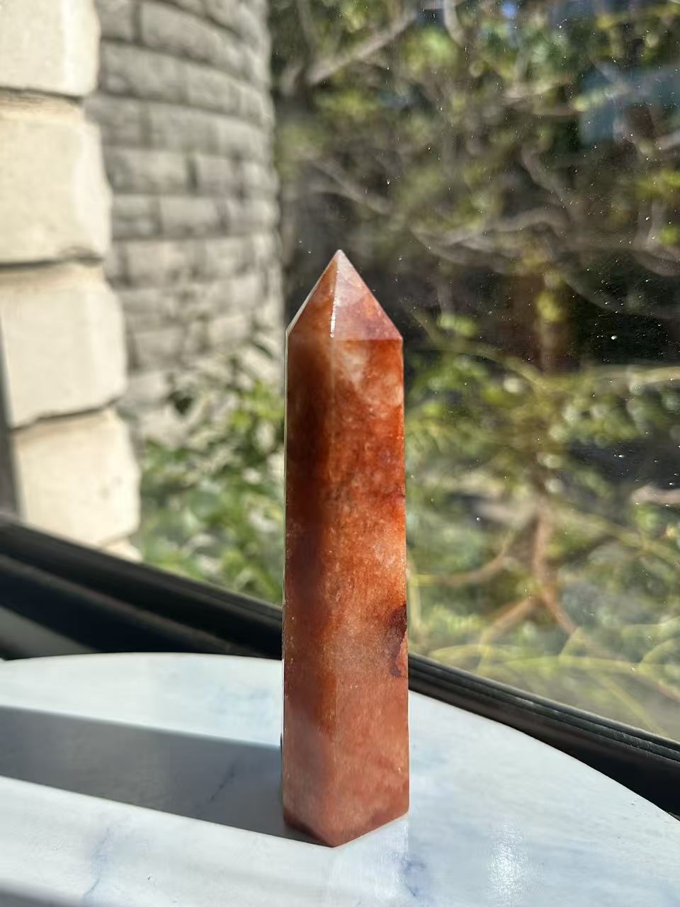 Fire Quartz (Hematoid Quartz) Tower – 192g #4 — exact crystal, view 3 of 10