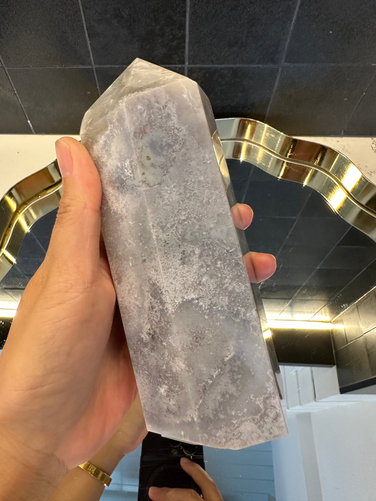 Flower Agate Tower with Blossom Inclusions | 841g 15.4cm Exact Piece #11