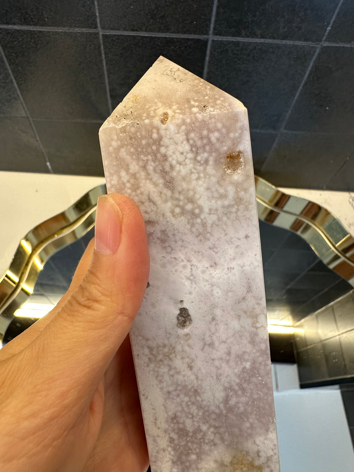 Flower Agate Tower with Blossom Inclusions | 787g 20.5cm Exact Piece #13