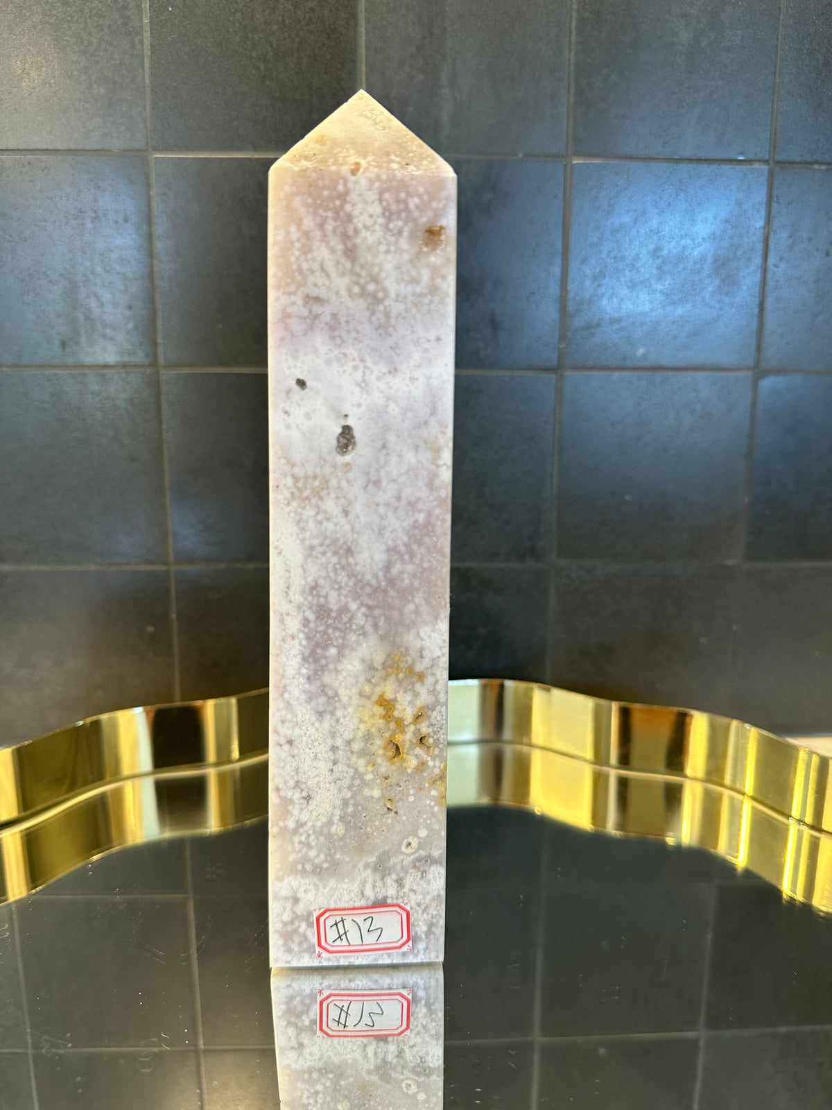Flower Agate Tower with Blossom Inclusions | 787g 20.5cm Exact Piece #13