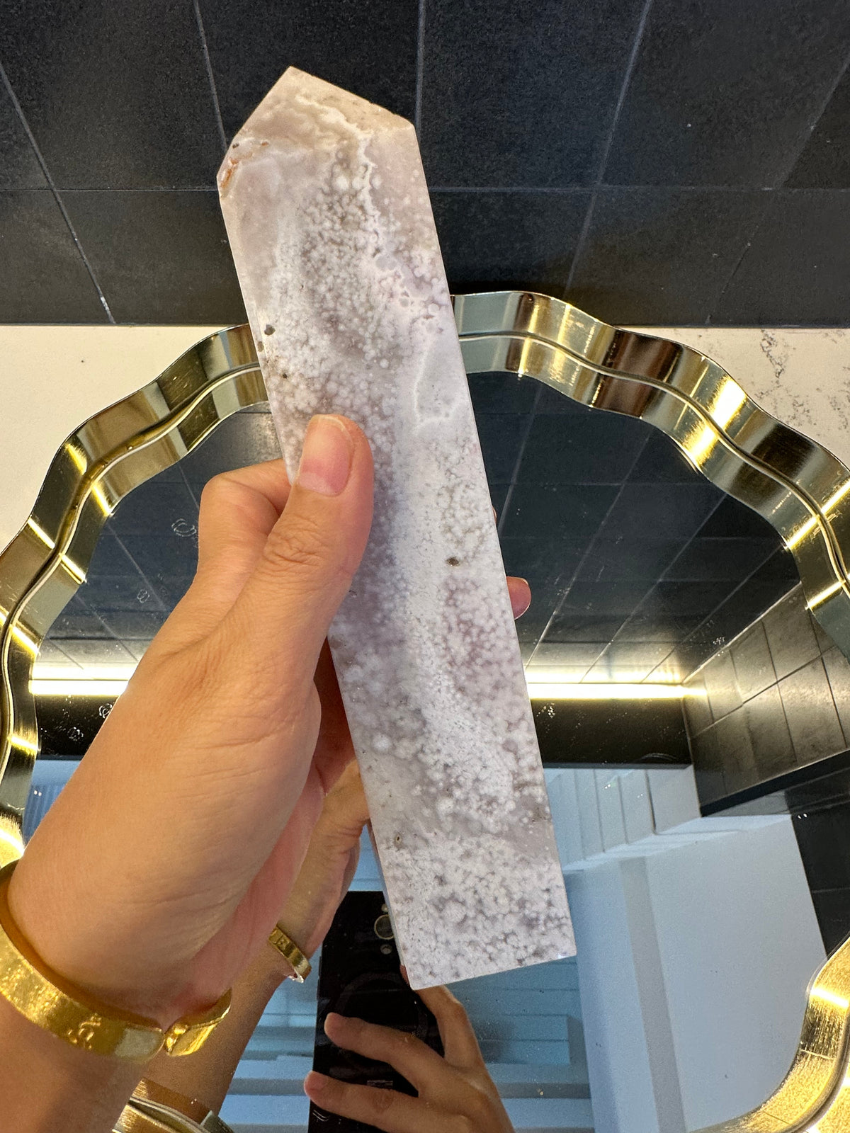 Flower Agate Tower with Blossom Inclusions | 787g 20.5cm Exact Piece #13
