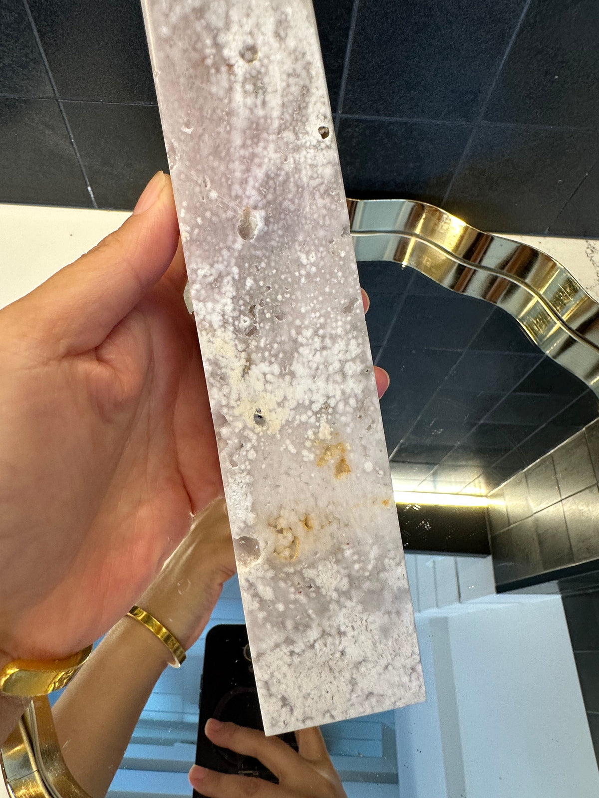 Flower Agate Tower with Blossom Inclusions | 787g 20.5cm Exact Piece #13