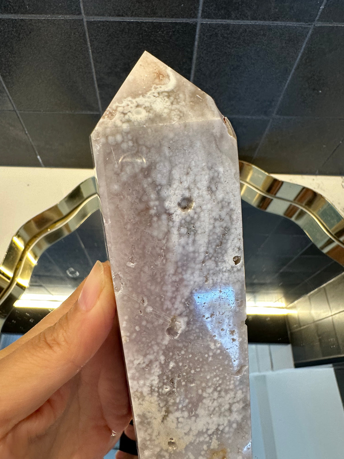 Flower Agate Tower with Blossom Inclusions | 787g 20.5cm Exact Piece #13