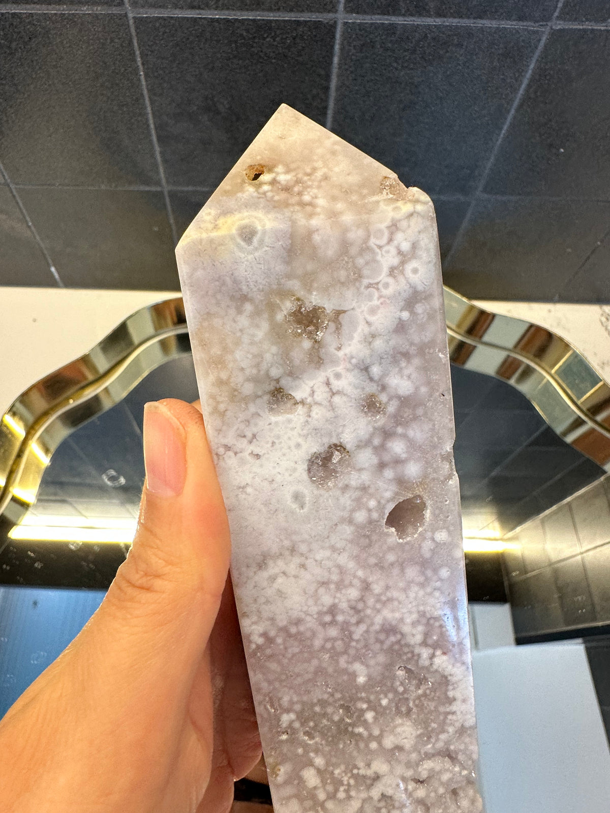 Flower Agate Tower with Blossom Inclusions | 787g 20.5cm Exact Piece #13