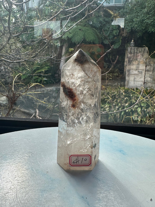 Rare Natural Large Garden Quartz Tower | Lodolite Crystal Point with Rainbows #10