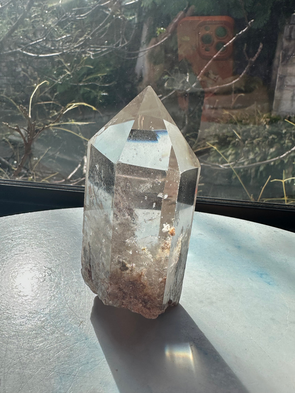 Garden Quartz (Lodolite) Tower – 318g, Rainbows #11 — exact crystal, view 6 of 12