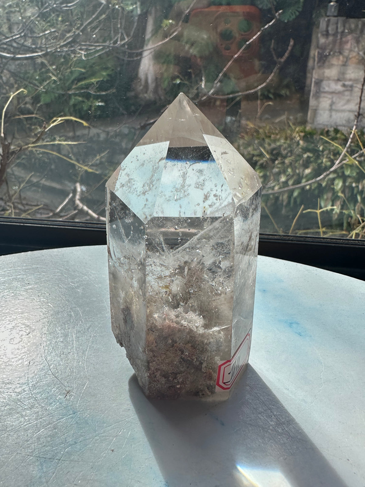 Garden Quartz (Lodolite) Tower – 318g, Rainbows #11 — exact crystal, view 2 of 12