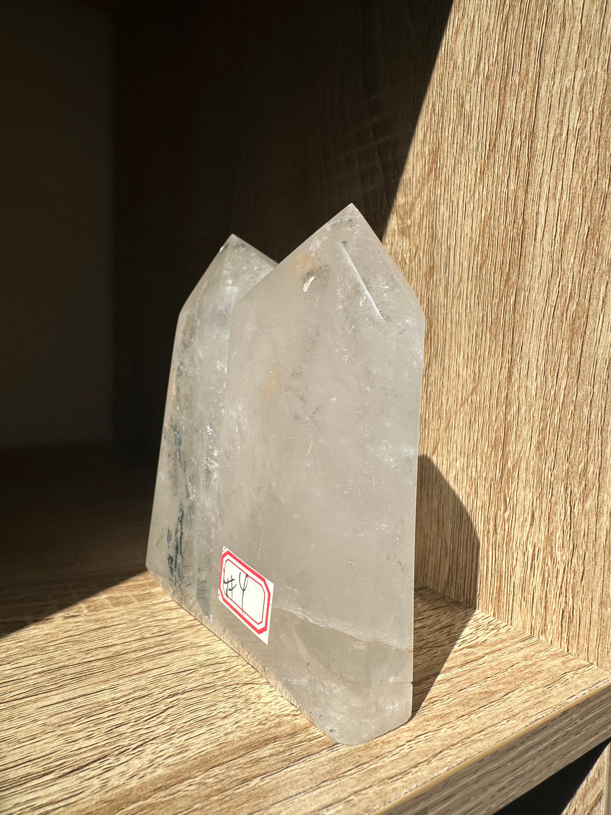 Garden Quartz (Lodolite) Twin Tower – 840g #4 — exact crystal, view 4 of 8