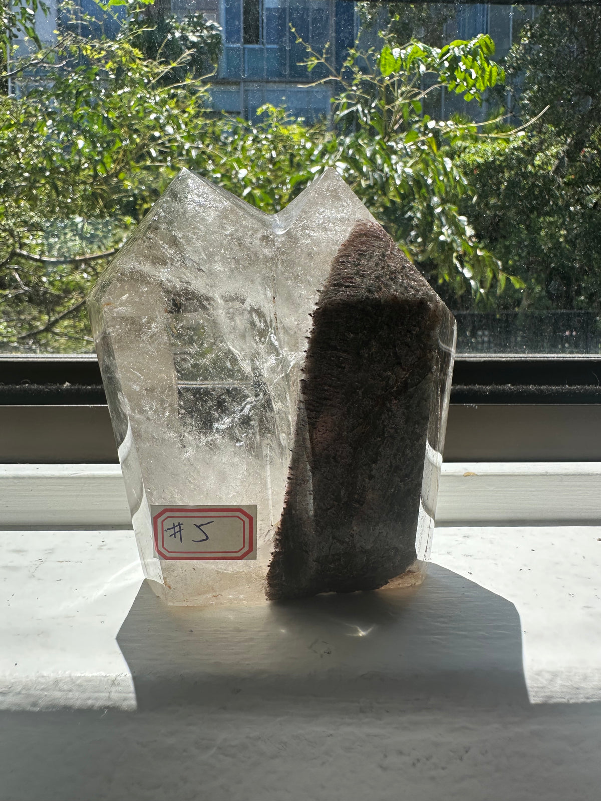 Garden Quartz (Lodolite) Twin Tower – 922g #5 — exact crystal, view 9 of 9