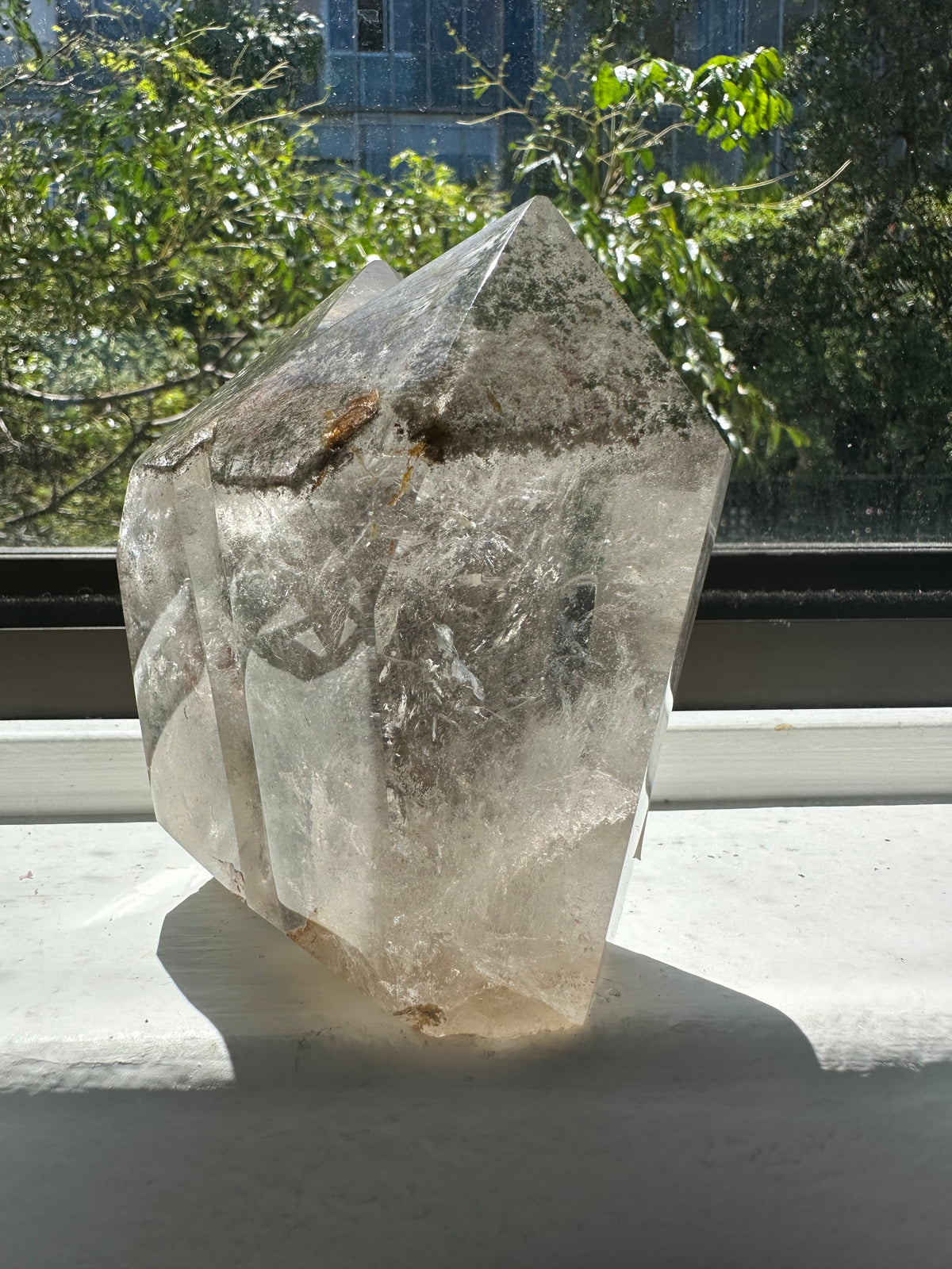 Garden Quartz (Lodolite) Twin Tower – 922g #5 — exact crystal, view 3 of 9