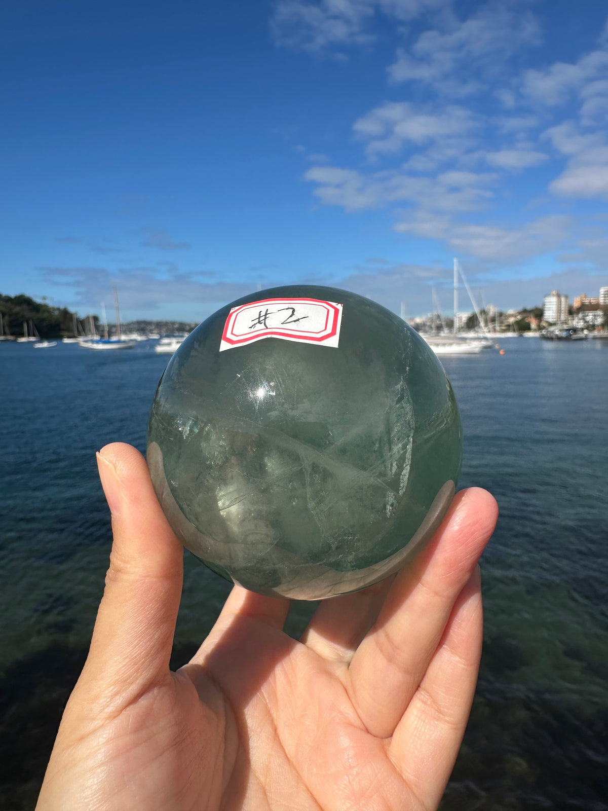 Green Fluorite Sphere with Layered Green Zoning | Exact Piece #2