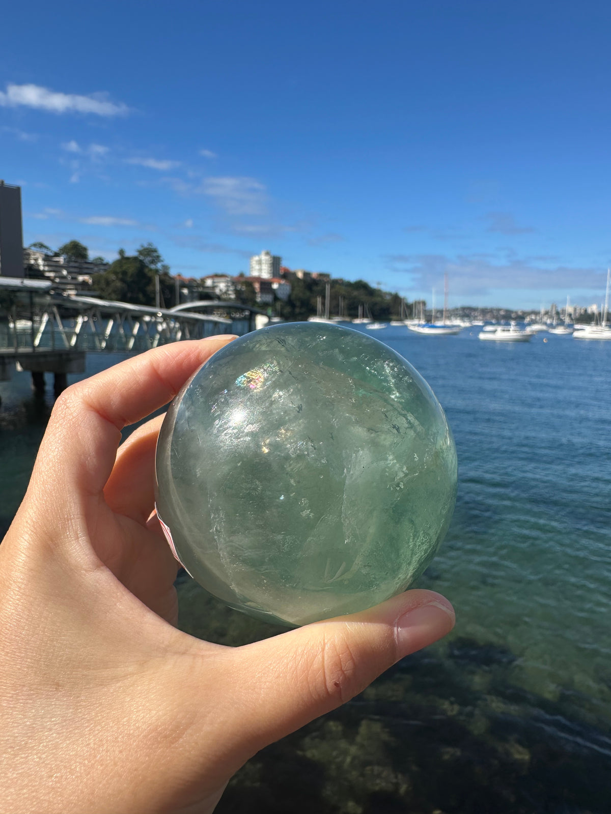 Green Fluorite Sphere with Layered Green Zoning | Exact Piece #2