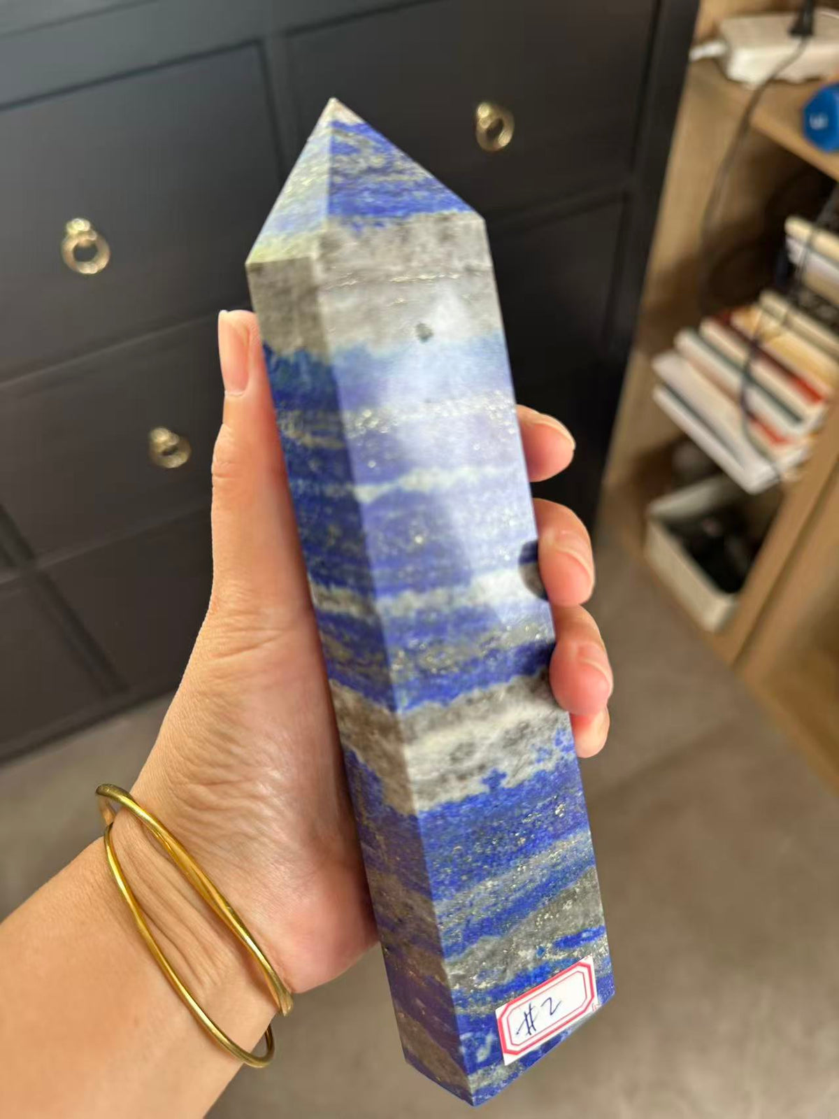 Lapis Lazuli Tower with Golden Pyrite | 728g 19cm Exact Piece #2