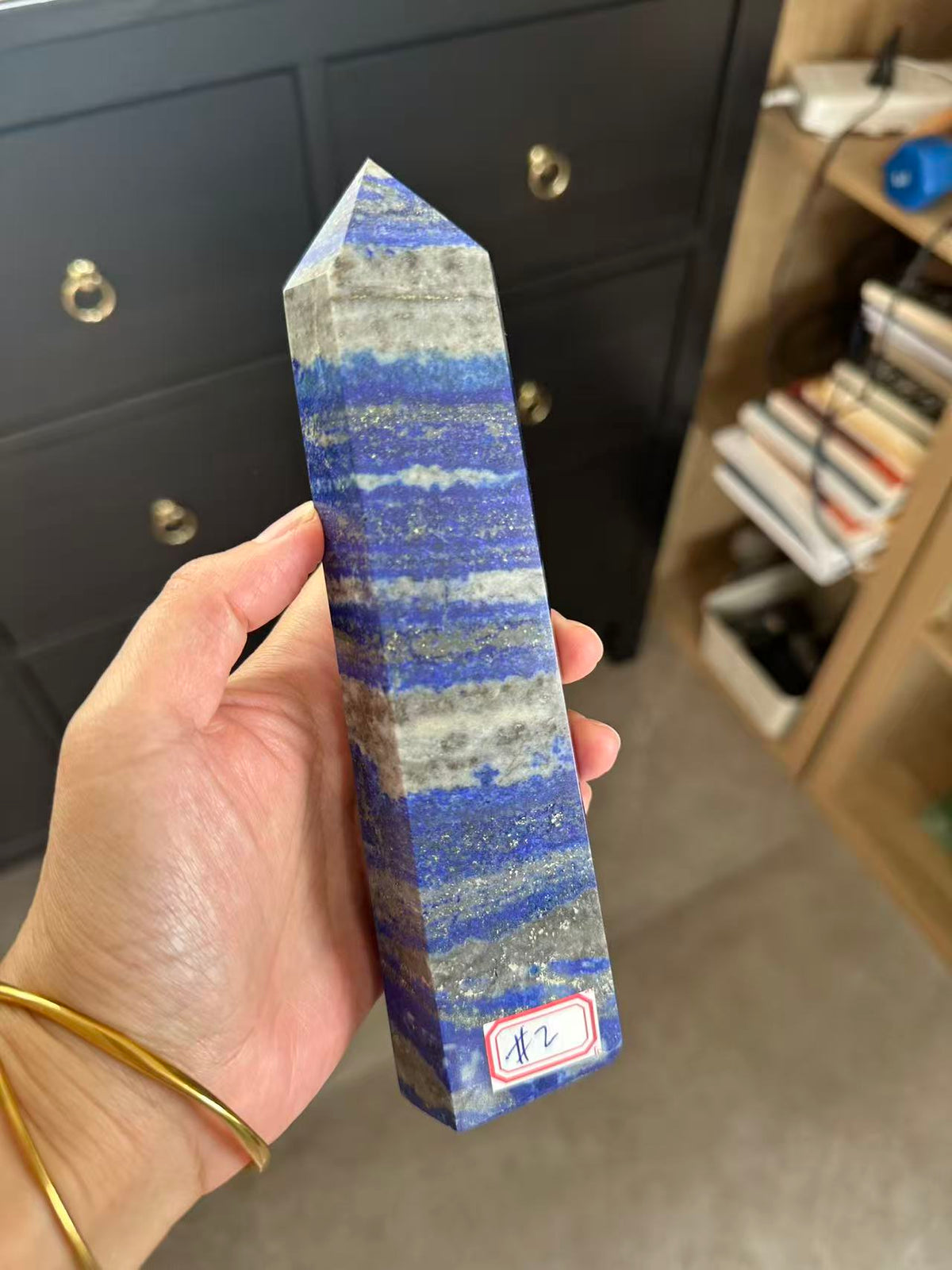 Lapis Lazuli Tower with Golden Pyrite | 728g 19cm Exact Piece #2
