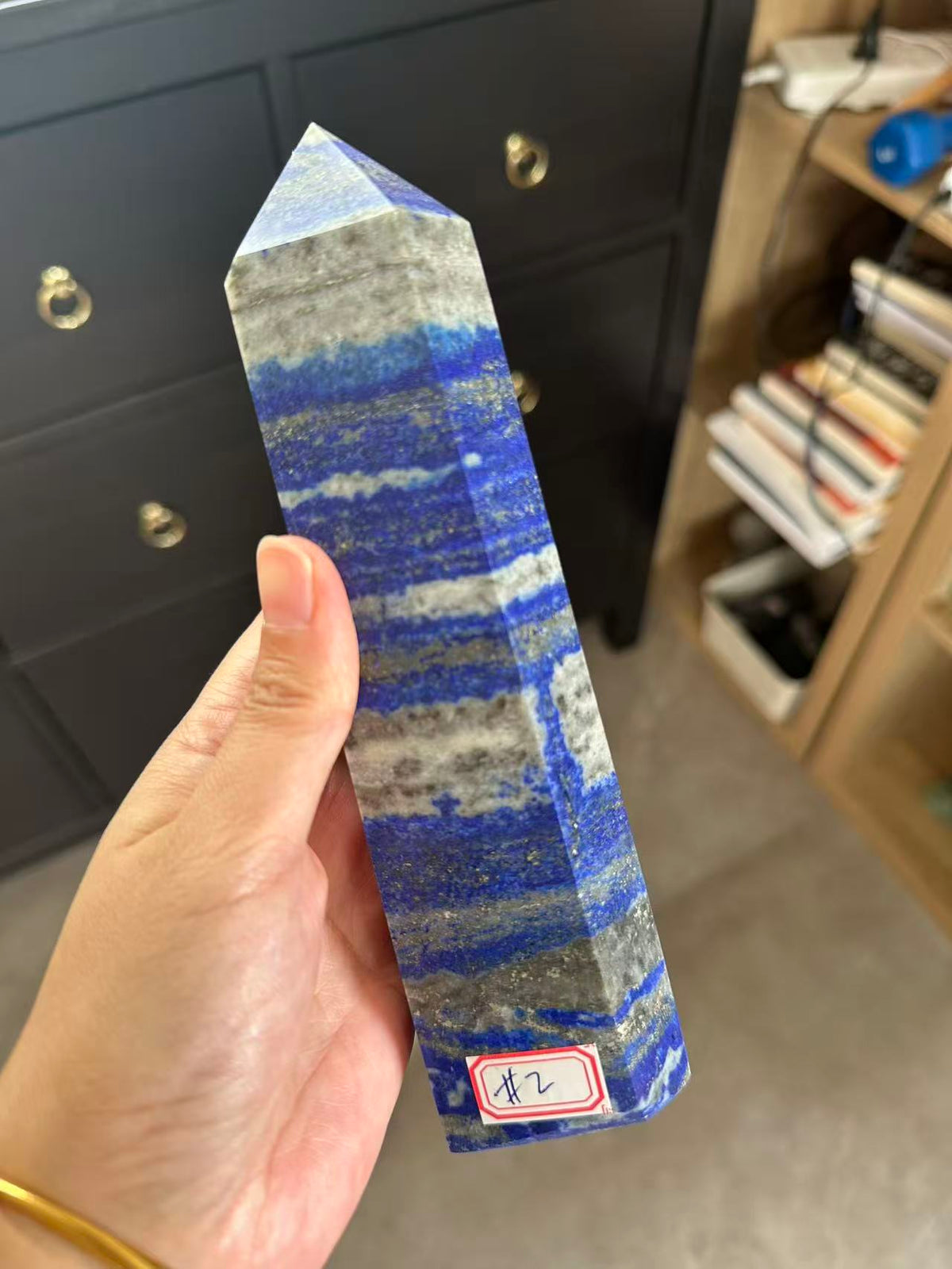 Lapis Lazuli Tower with Golden Pyrite | 728g 19cm Exact Piece #2