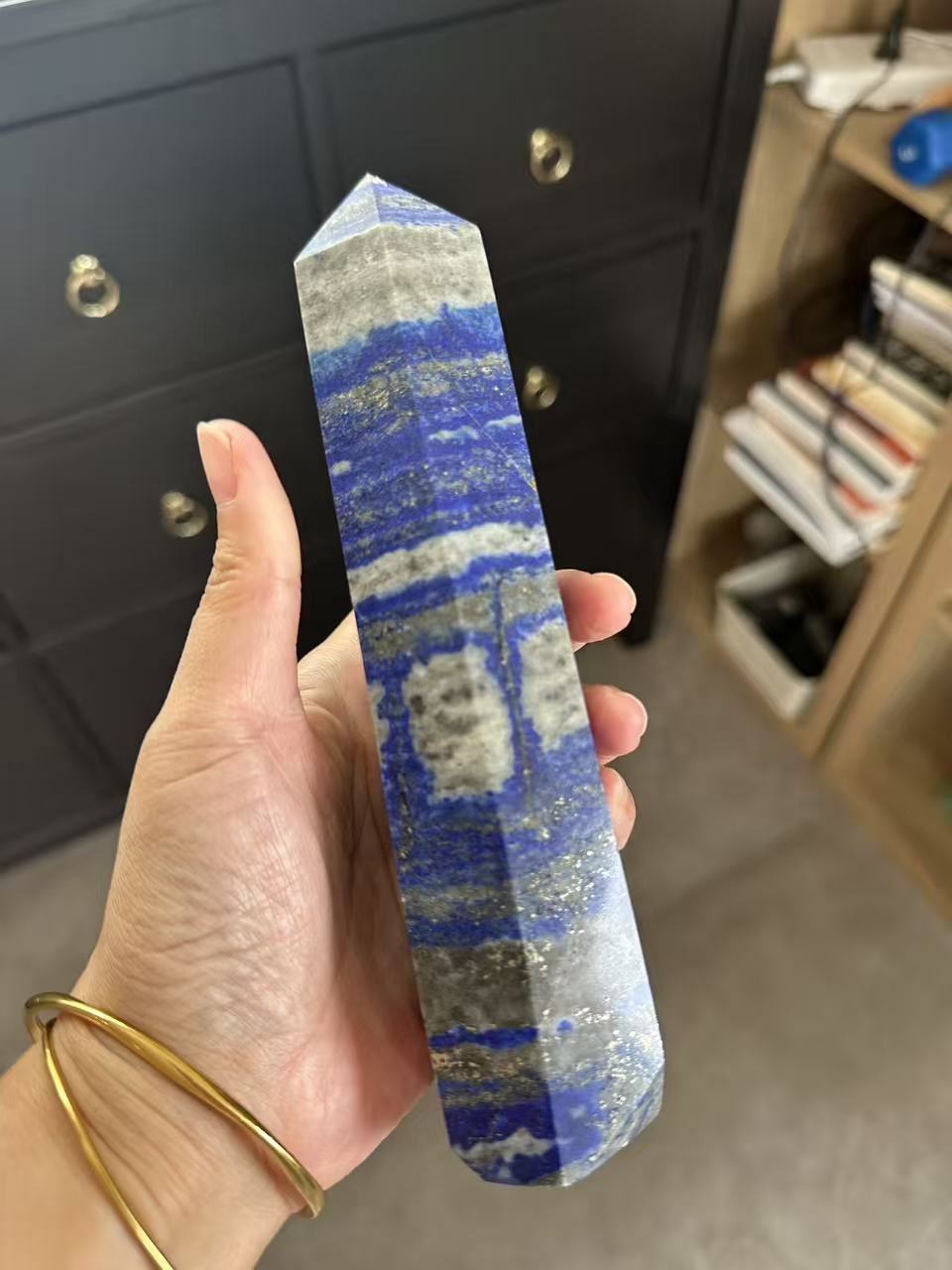 Lapis Lazuli Tower with Golden Pyrite | 728g 19cm Exact Piece #2