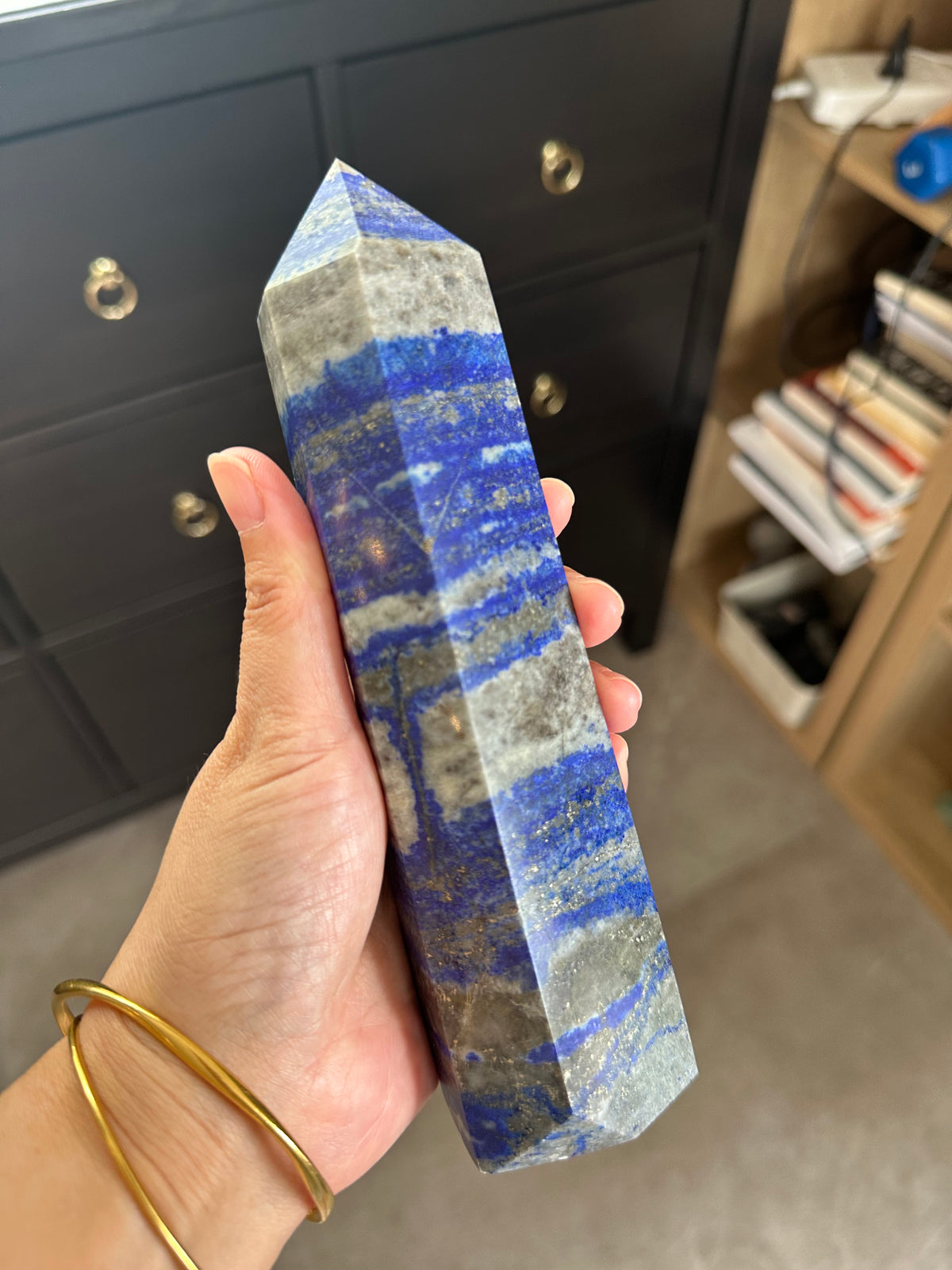 Lapis Lazuli Tower with Golden Pyrite | 728g 19cm Exact Piece #2