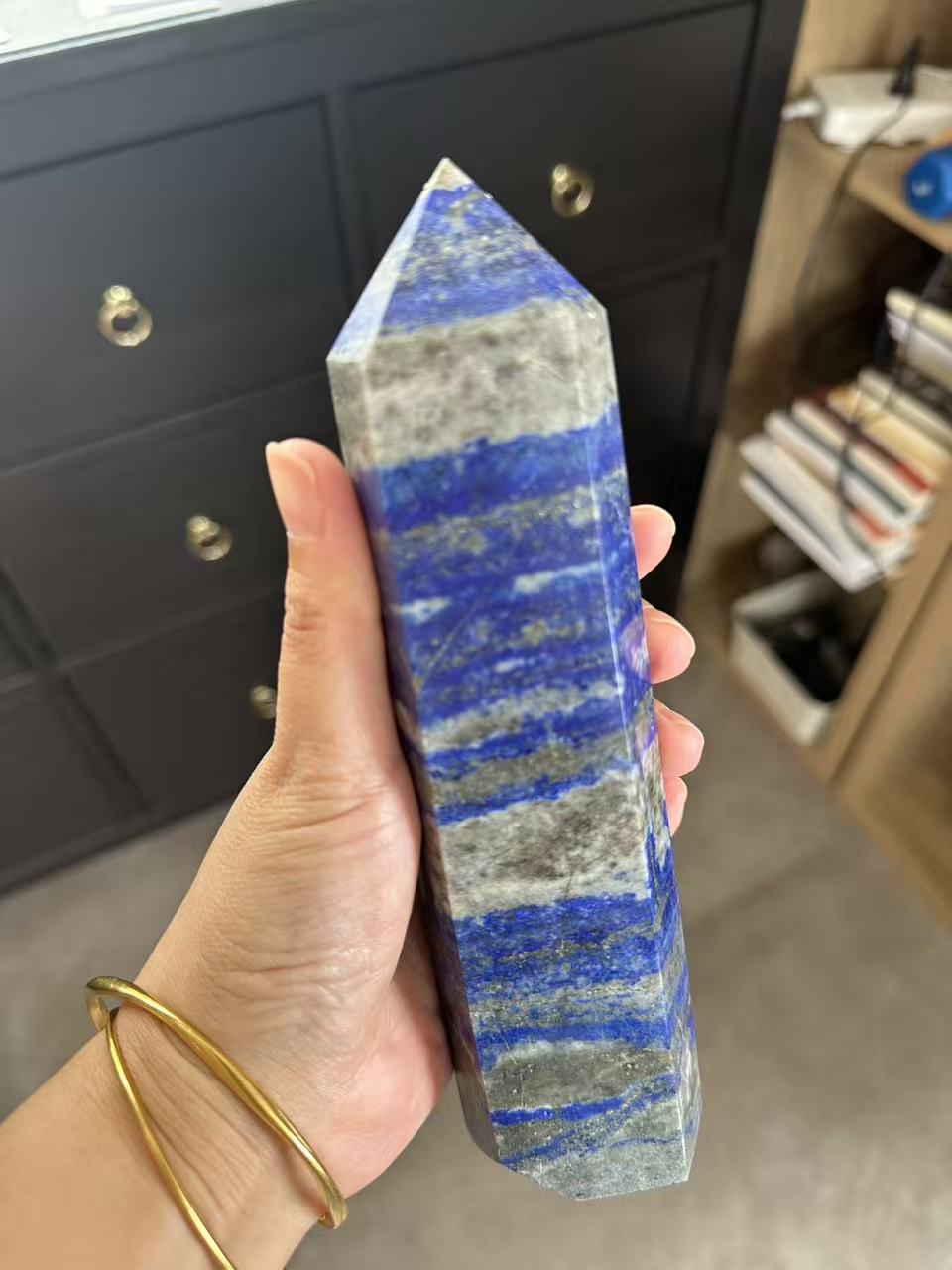 Lapis Lazuli Tower with Golden Pyrite | 728g 19cm Exact Piece #2