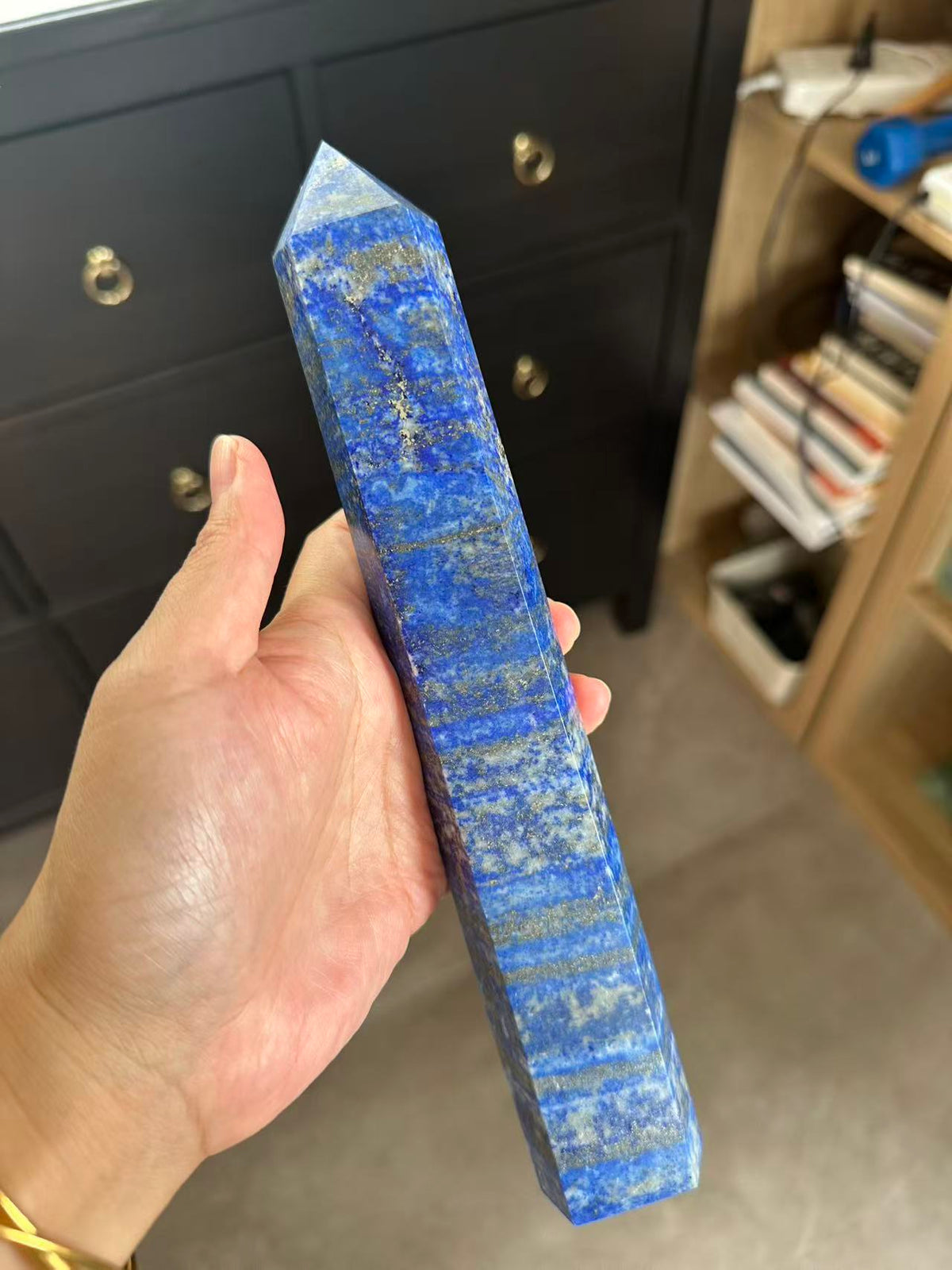Lapis Lazuli Tower with Golden Pyrite | 661g 23cm Exact Piece #4