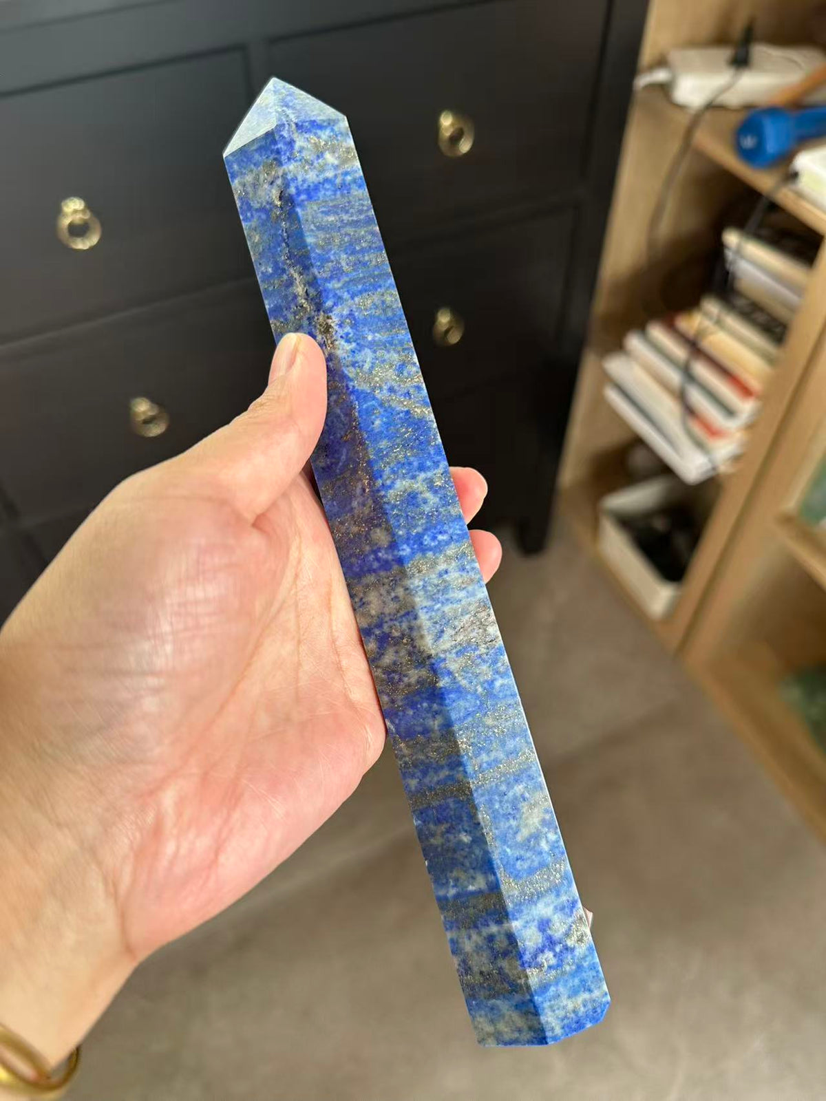 Lapis Lazuli Tower with Golden Pyrite | 661g 23cm Exact Piece #4