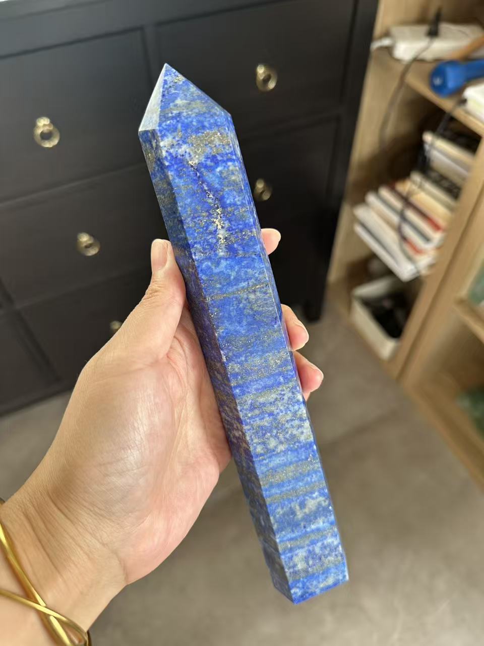 Lapis Lazuli Tower with Golden Pyrite | 661g 23cm Exact Piece #4