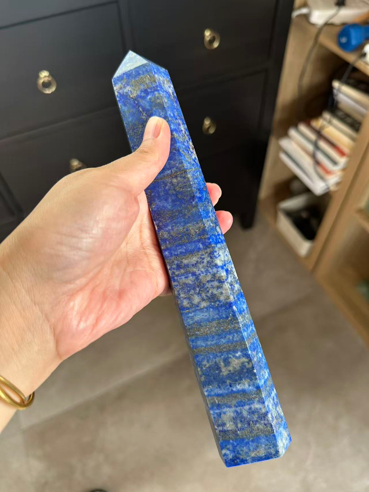 Lapis Lazuli Tower with Golden Pyrite | 661g 23cm Exact Piece #4