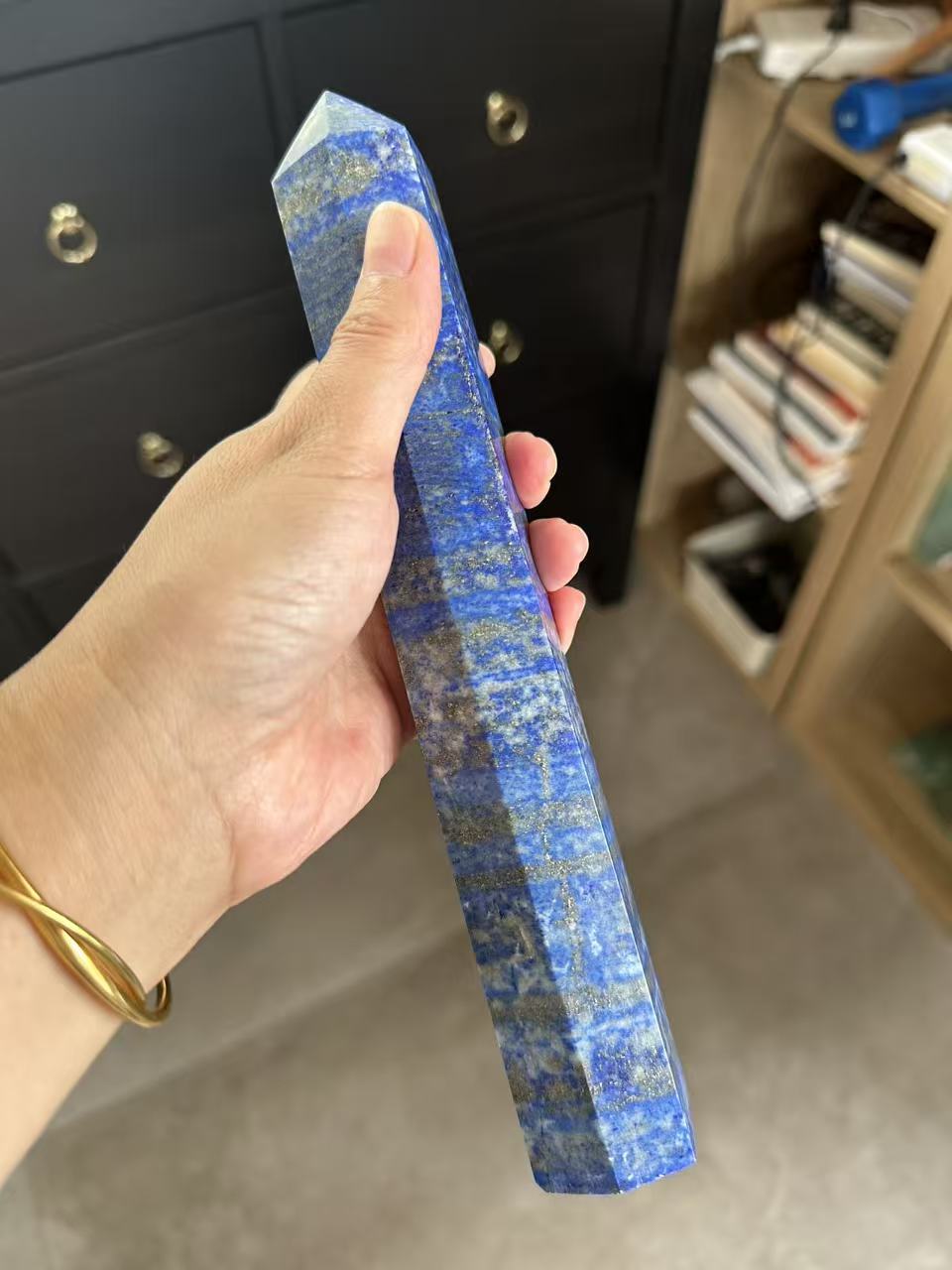 Lapis Lazuli Tower with Golden Pyrite | 661g 23cm Exact Piece #4