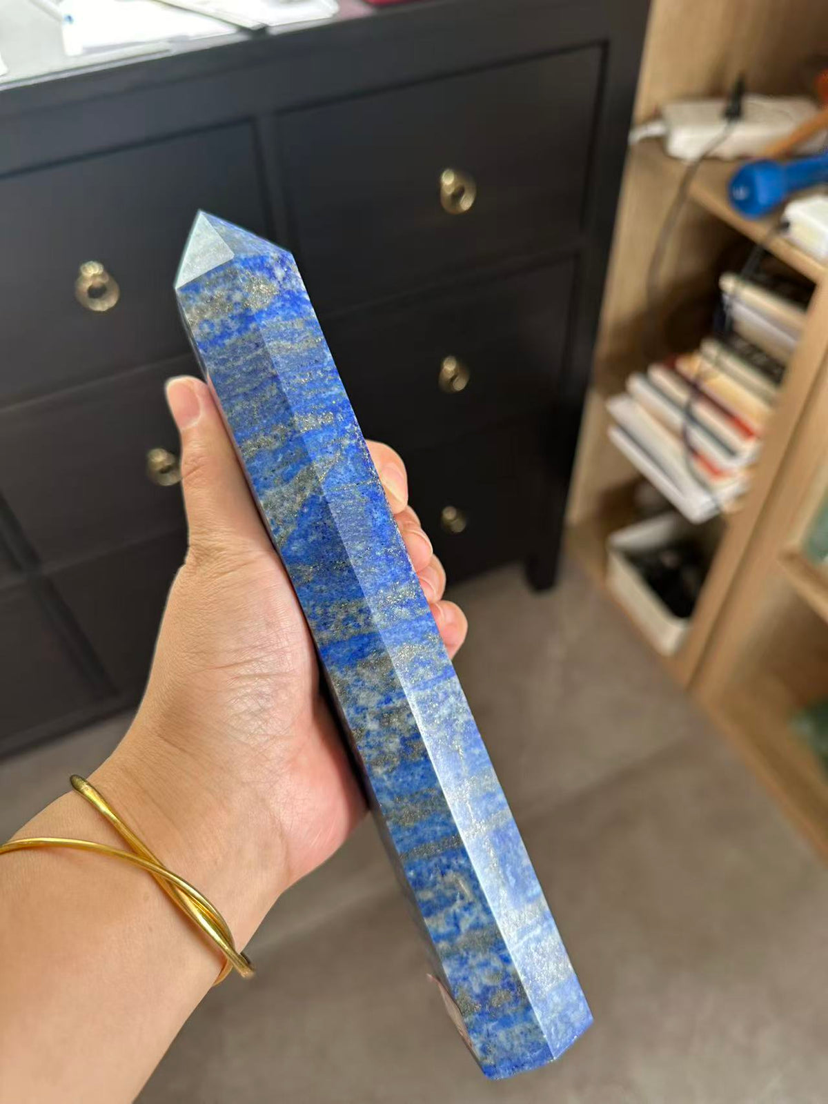 Lapis Lazuli Tower with Golden Pyrite | 661g 23cm Exact Piece #4