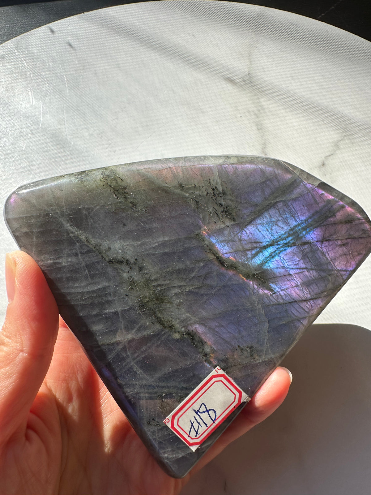 Purple Labradorite Freeform with Violet Flash | 556g 10.3cm Exact Piece #18