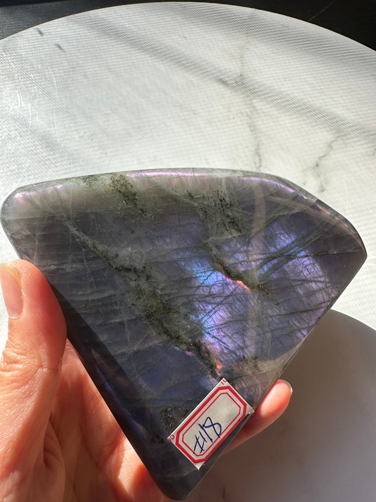 Purple Labradorite Freeform with Violet Flash | 556g 10.3cm Exact Piece #18