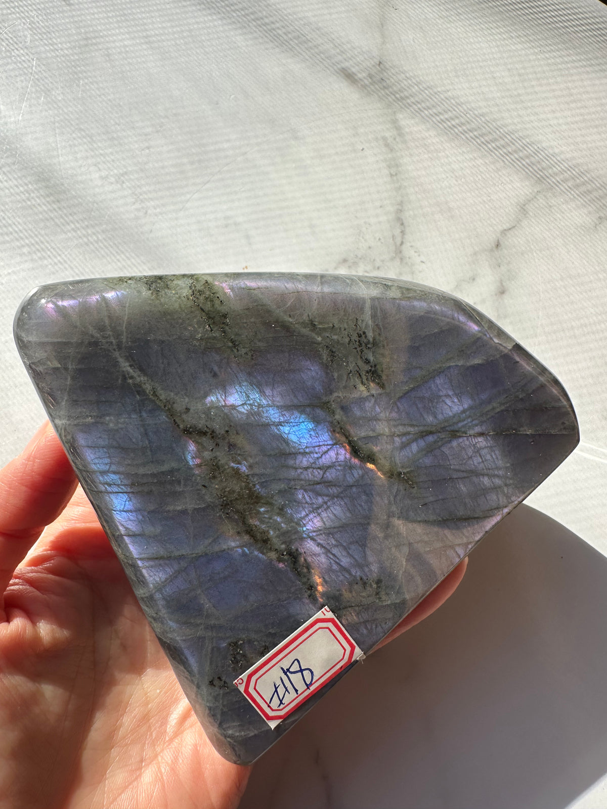 Purple Labradorite Freeform with Violet Flash | 556g 10.3cm Exact Piece #18
